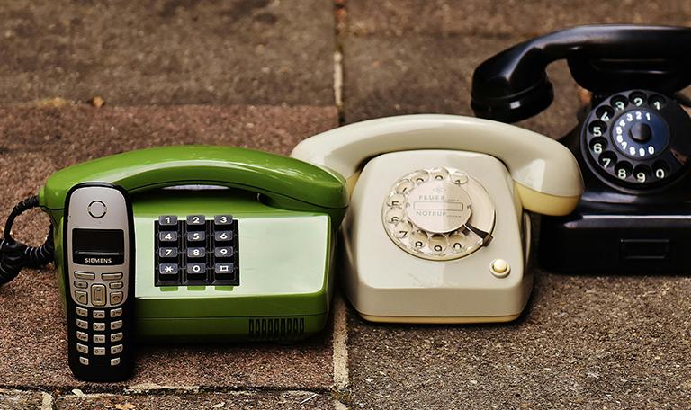 old analogue phones