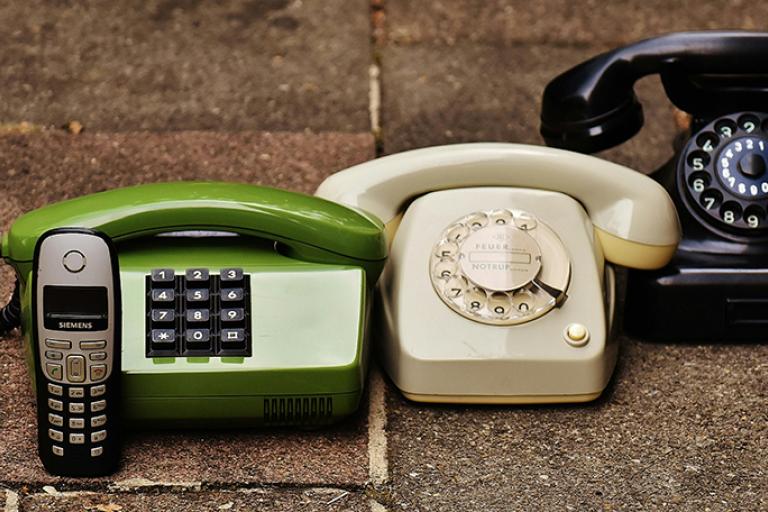 old analogue phones